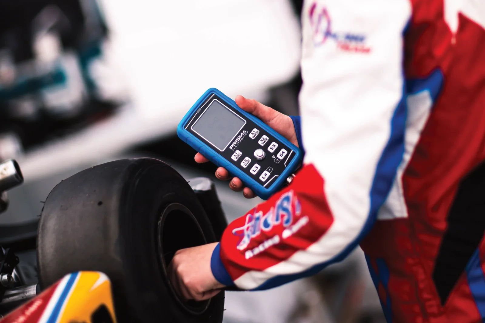 Digital tire gauge for Karting HPM5